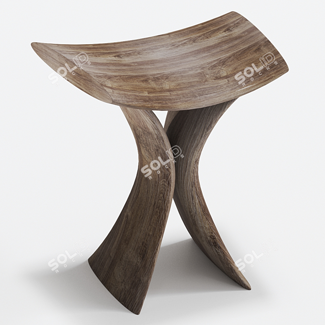 Torii Wooden Chair: Elegant Italian Design 3D model image 2