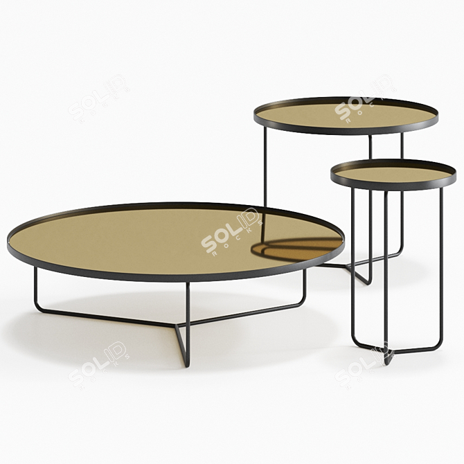 Sleek Billy Coffee Table by Cattelan Italia 3D model image 4
