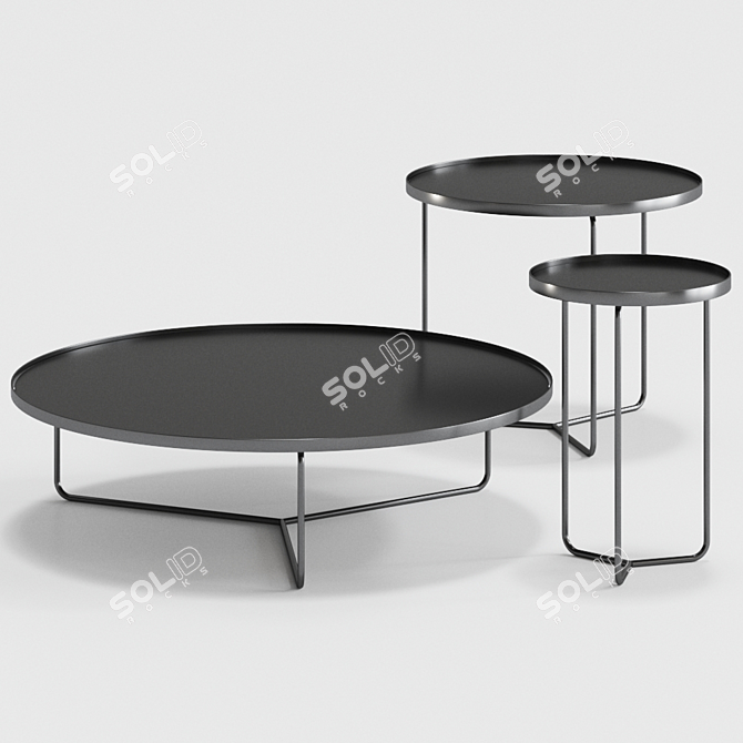 Sleek Billy Coffee Table by Cattelan Italia 3D model image 5