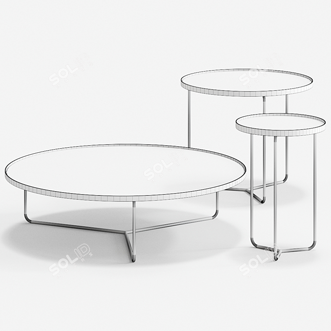 Sleek Billy Coffee Table by Cattelan Italia 3D model image 6