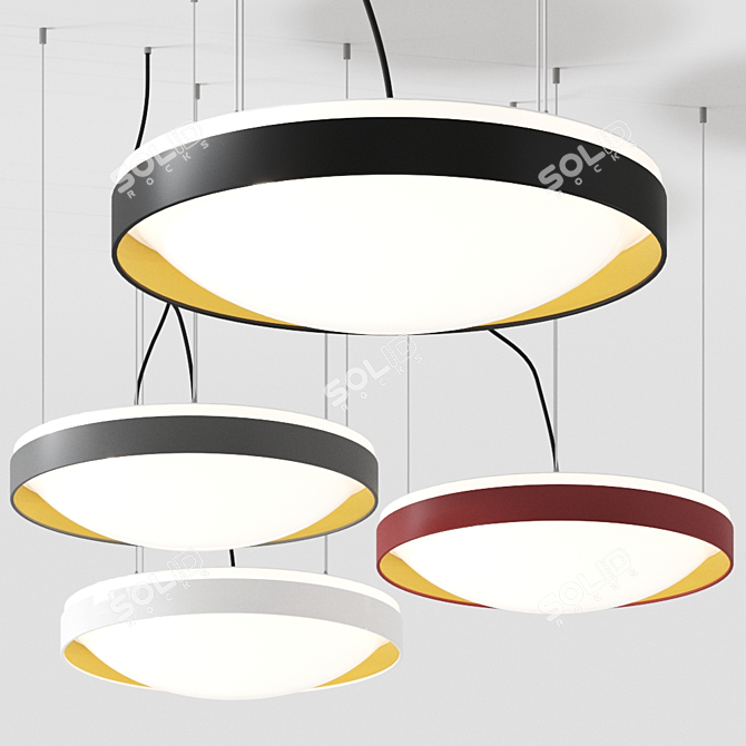 Alina 6679 Pendant Lamp - Elegant Spanish Illumination 3D model image 1