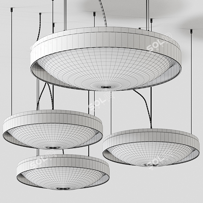 Alina 6679 Pendant Lamp - Elegant Spanish Illumination 3D model image 3