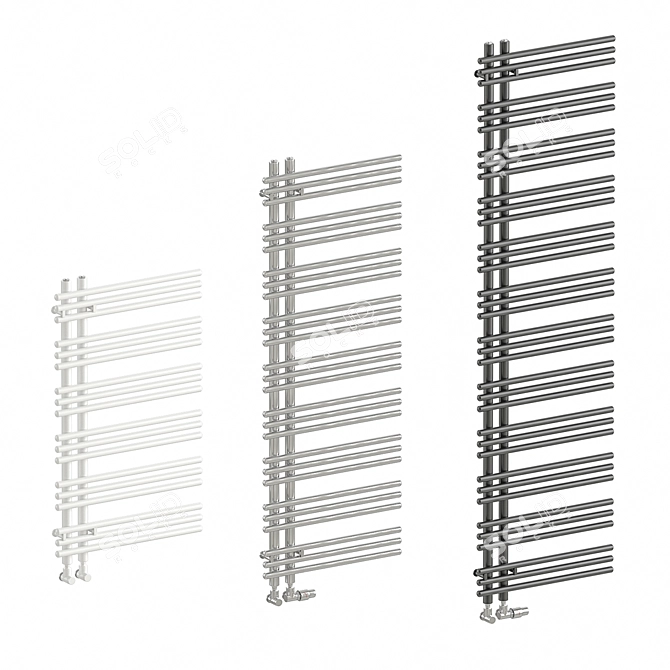 Modern Zehnder Yucca Towel Warmer 3D model image 2