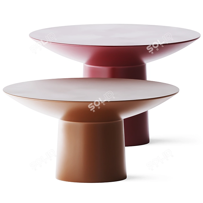 Contemporary Round Coffee Tables 3D model image 2