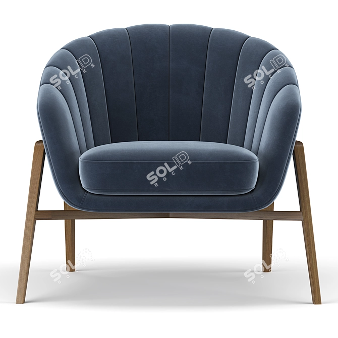 Elegant Cassia Armchair: Stylish Comfort for Every Space 3D model image 3