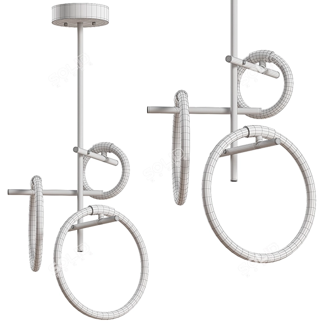 Sleek Elkhart Design Lamp 3D model image 3