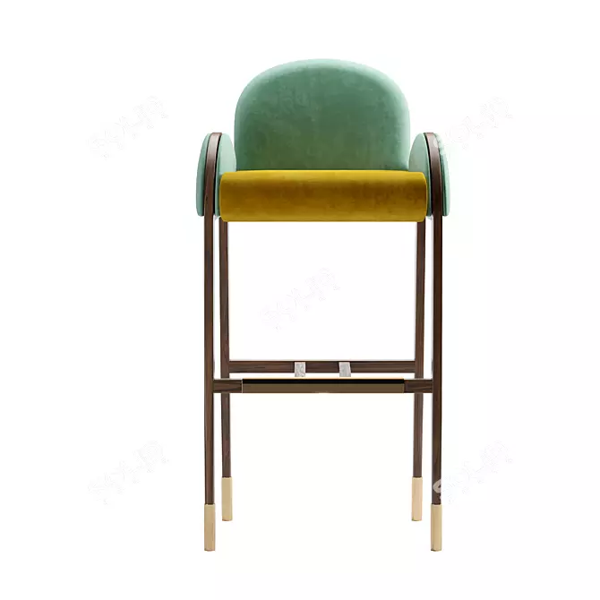 Elegant Bar Chair MILLER 3D model image 4