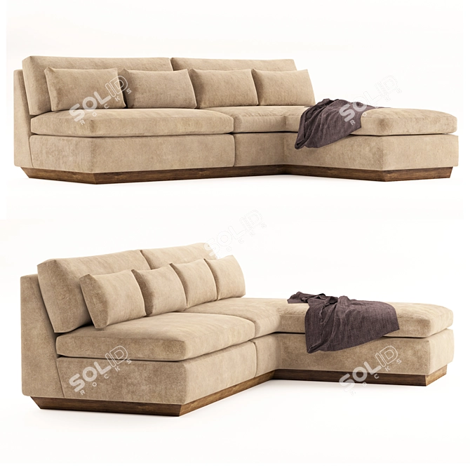 Seefeld Chaise | Real Size Model & Ready to Render 3D model image 1