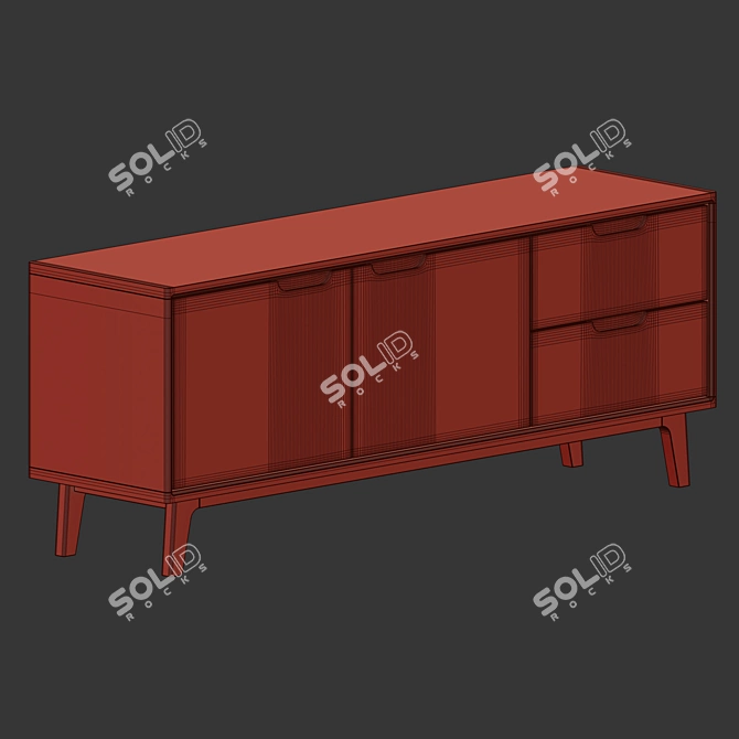 Nord Deluxe 2-Door Sideboard 3D model image 3