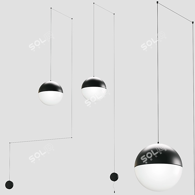 Modern Pendant Lights | 20 cm Diameter 3D model image 1