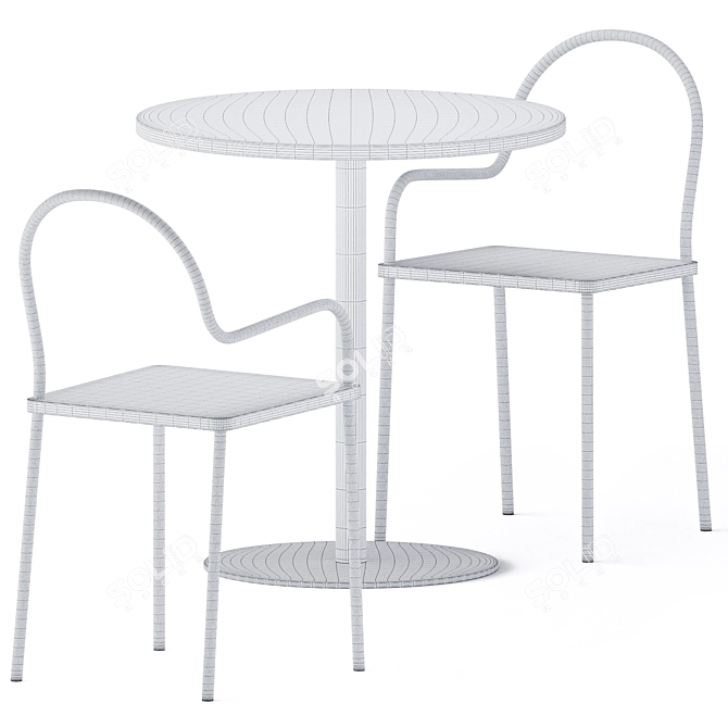 Sleek Round Stan Table 3D model image 3