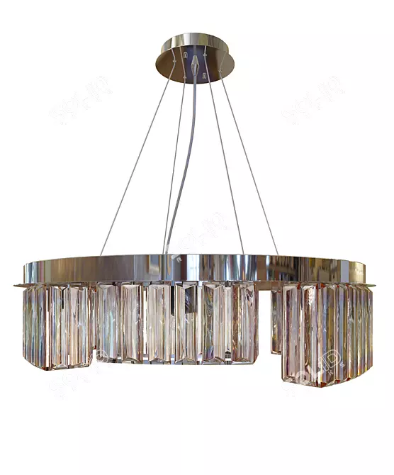 Modern Chrome Pendant Lamp 3D model image 1