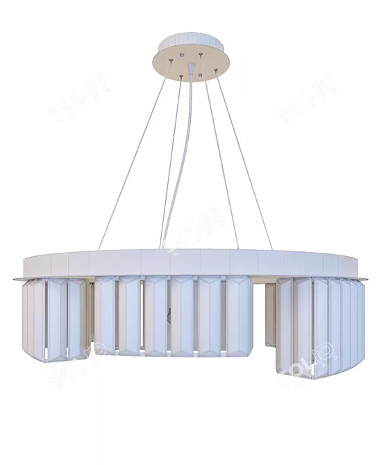 Modern Chrome Pendant Lamp 3D model image 2