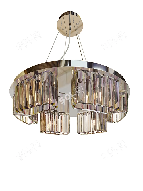 Modern Chrome Pendant Lamp 3D model image 4