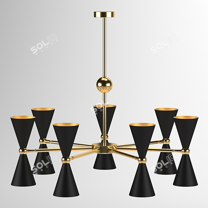 Maytoni Vesper Retro-Style Pendant Light 3D model image 1