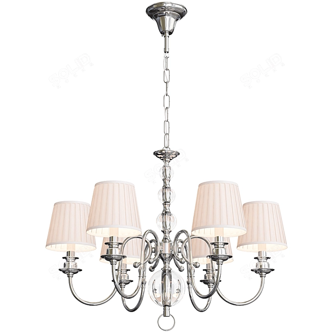 Luxurious KM0837P-6 Newport Chandelier 3D model image 4