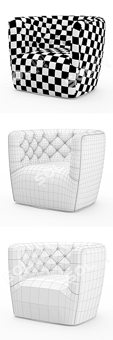 Hanover Swivel Chair: Stylish and Versatile Seating Option 3D model image 4
