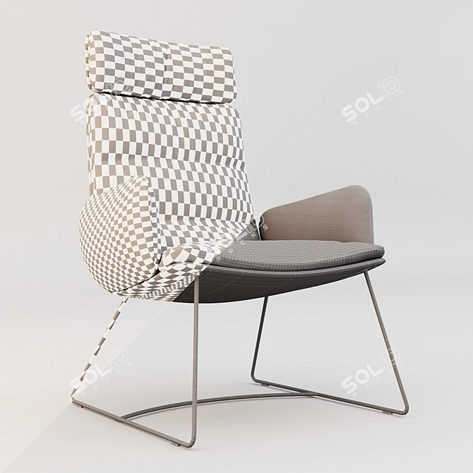 ARVA_LOUNGE: Stylish & Comfortable Lounge Chair 3D model image 4