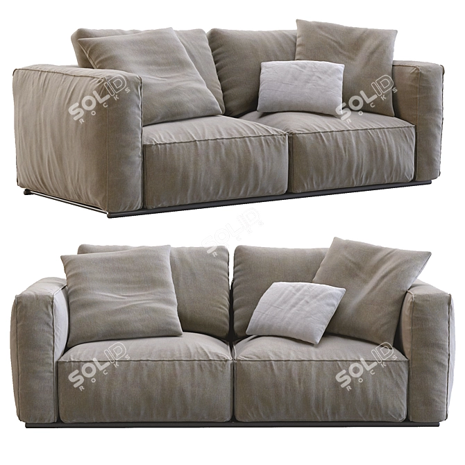 Elegant Poliform SHANGAI Sofa 3D model image 1