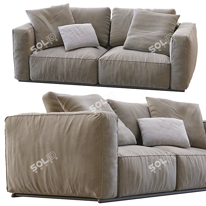 Elegant Poliform SHANGAI Sofa 3D model image 2