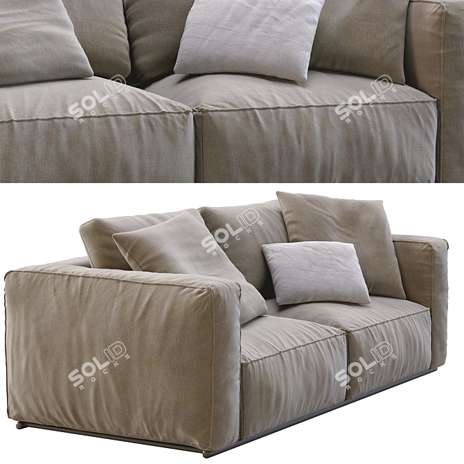 Elegant Poliform SHANGAI Sofa 3D model image 4