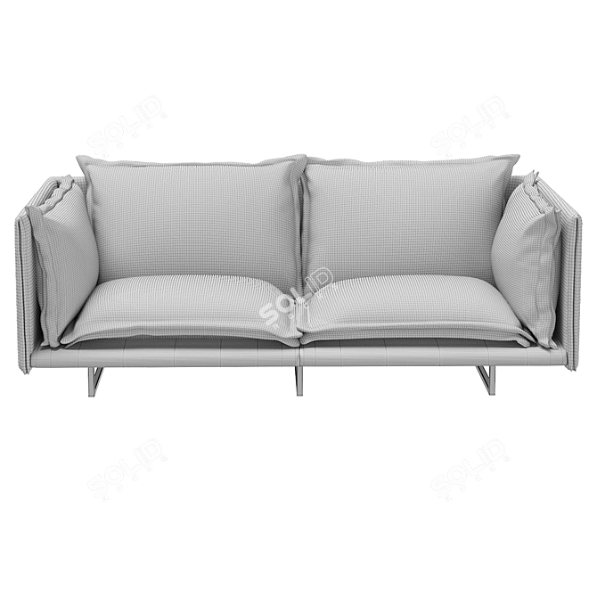 Modern Milan Sofa: Sleek Design & Versatile Colors 3D model image 3