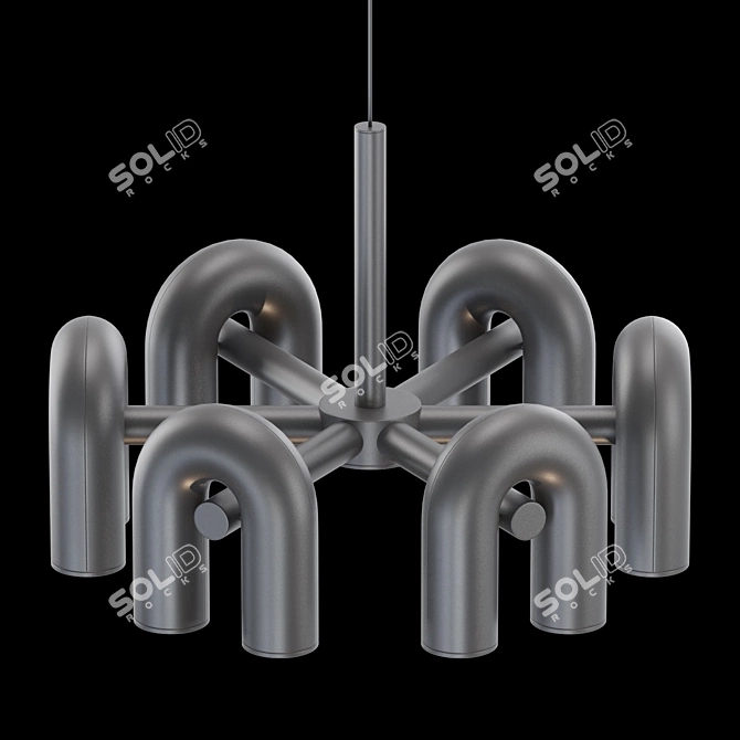 Fanny 12 - Designer LED Chandelier 3D model image 4