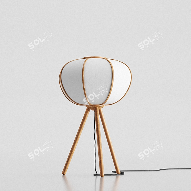 Bamboo Glow Floor Lamp by H&M - Eco-friendly Lighting 3D model image 1