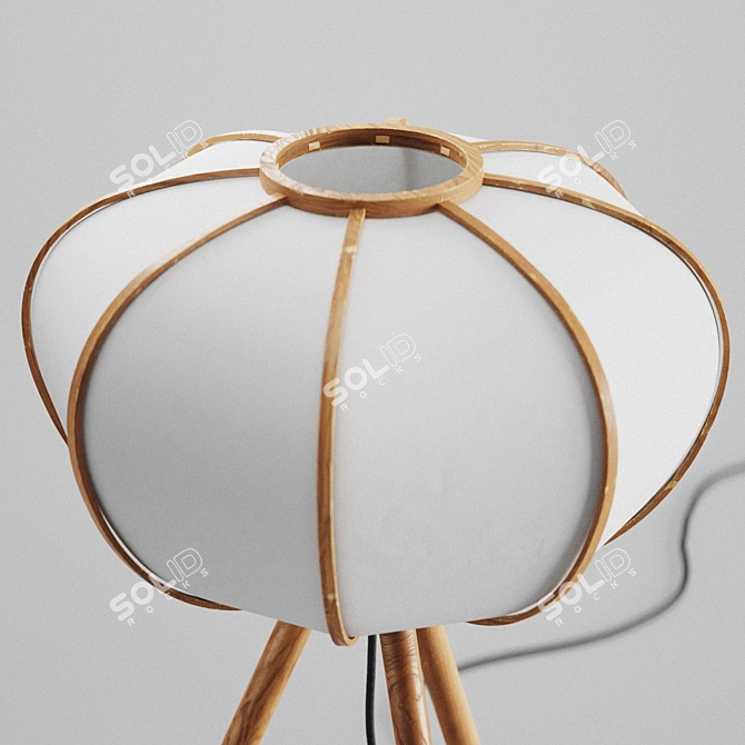 Bamboo Glow Floor Lamp by H&M - Eco-friendly Lighting 3D model image 3