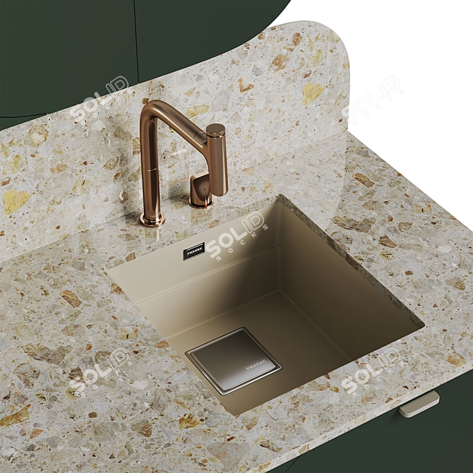 Sleek Mill Fronts Modern Kitchen 3D model image 3