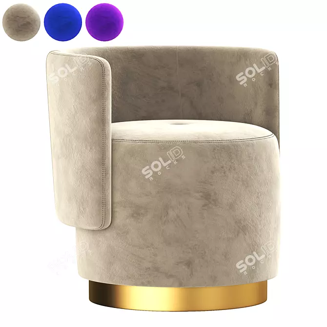 Contemporary Recessed Arm Sofas 3D model image 1