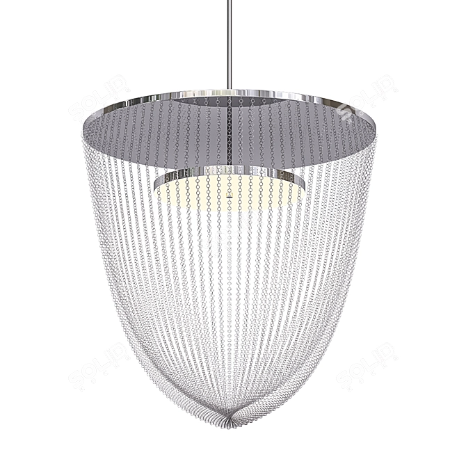 Sleek Polys Chandelier 3D model image 1