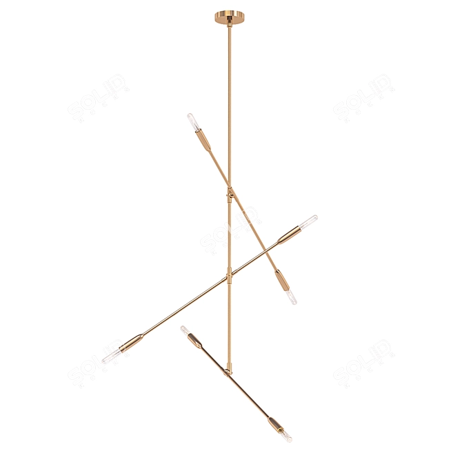 Elegant Triple-Arm Sorenthia Light 3D model image 1