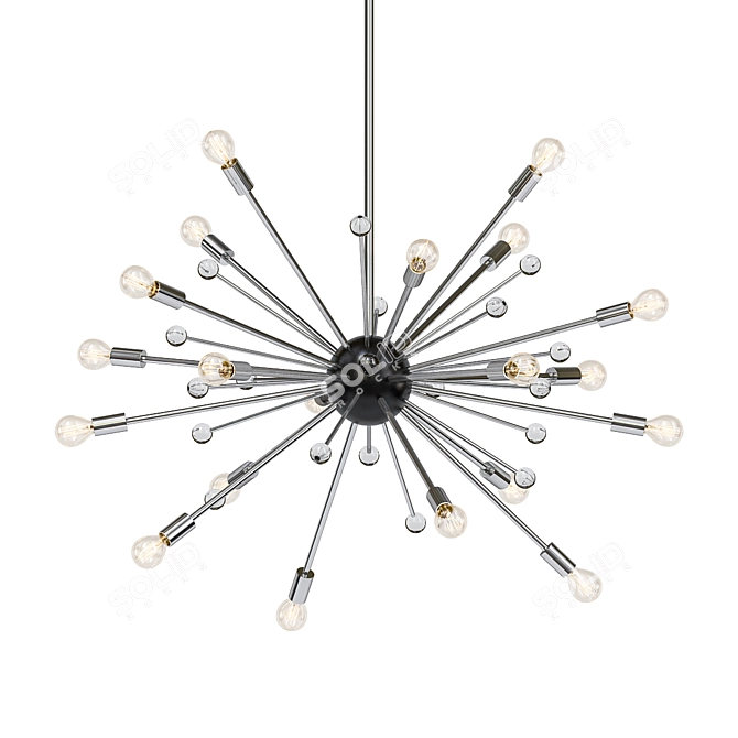 Dazzling 5-Arm Chandelier 3D model image 1