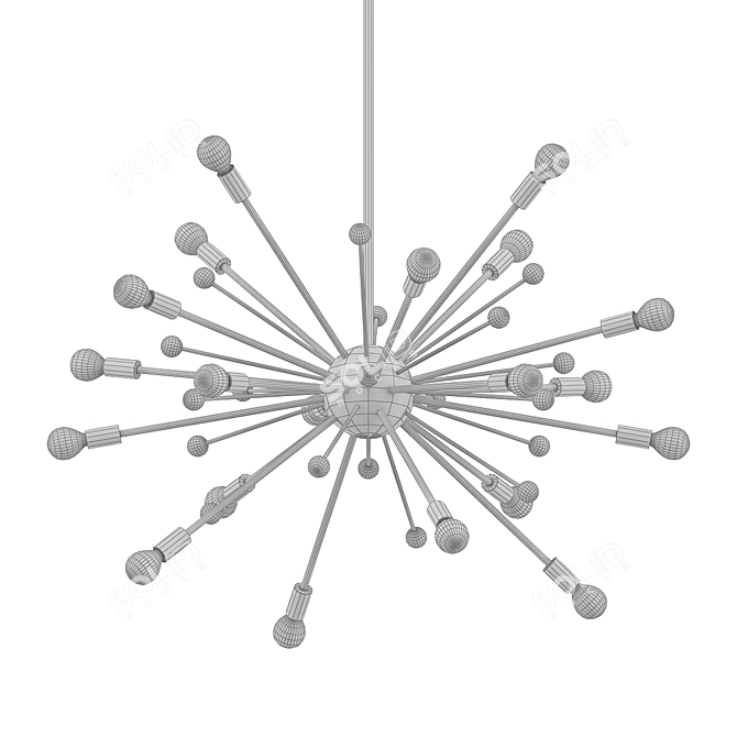 Dazzling 5-Arm Chandelier 3D model image 2