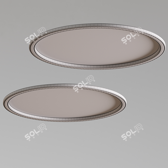 Sleek Round Ceiling Light 3D model image 3