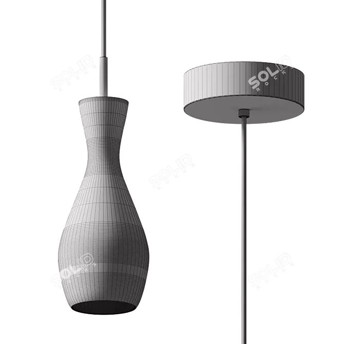 Greek-inspired LED Drop Lamp 3D model image 3