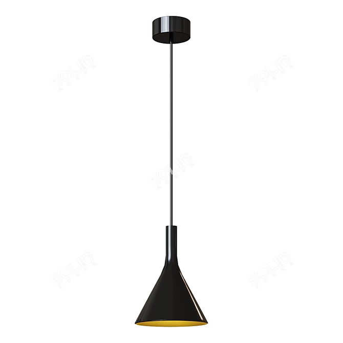 Designer White LED Suspension Pendant 3D model image 3