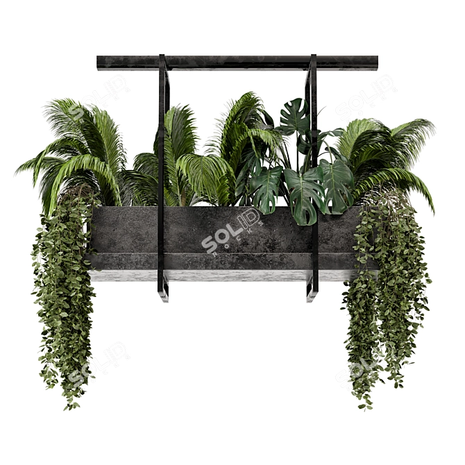 Metal Box Hanging Plants Set 96 3D model image 6