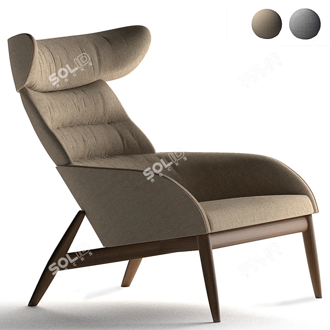 Beatrix Armchair: Dual-Tone Elegance 3D model image 7