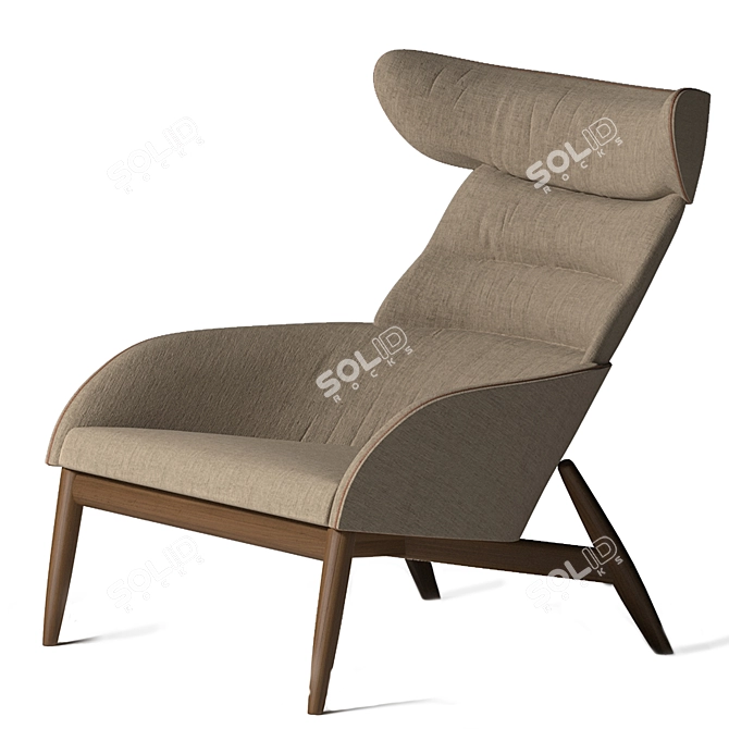 Beatrix Armchair: Dual-Tone Elegance 3D model image 10