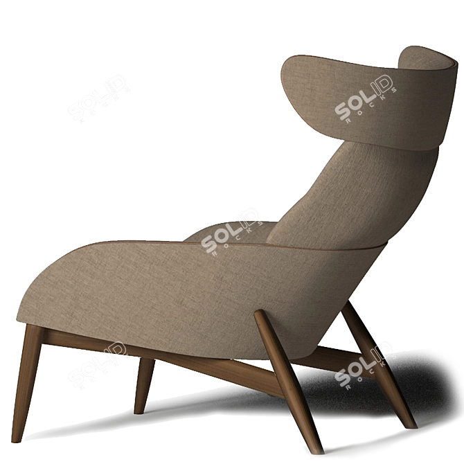 Beatrix Armchair: Dual-Tone Elegance 3D model image 11