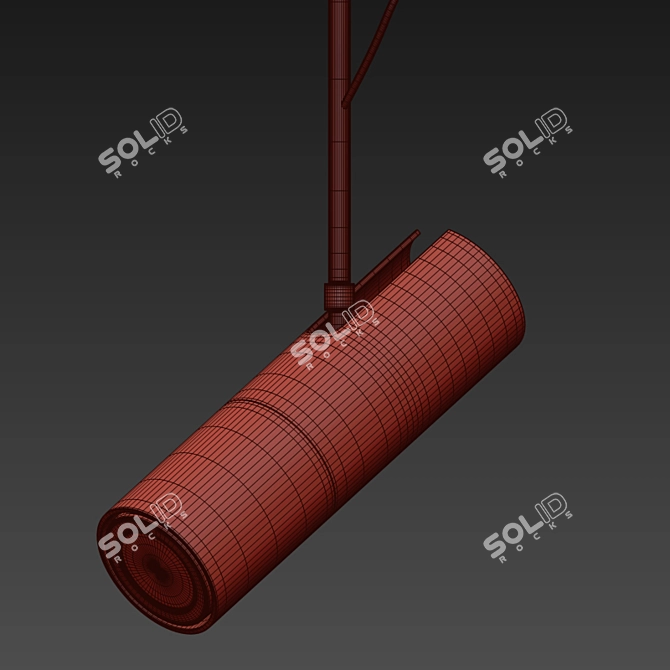 Sleek Hanging Pendant Lights 3D model image 1