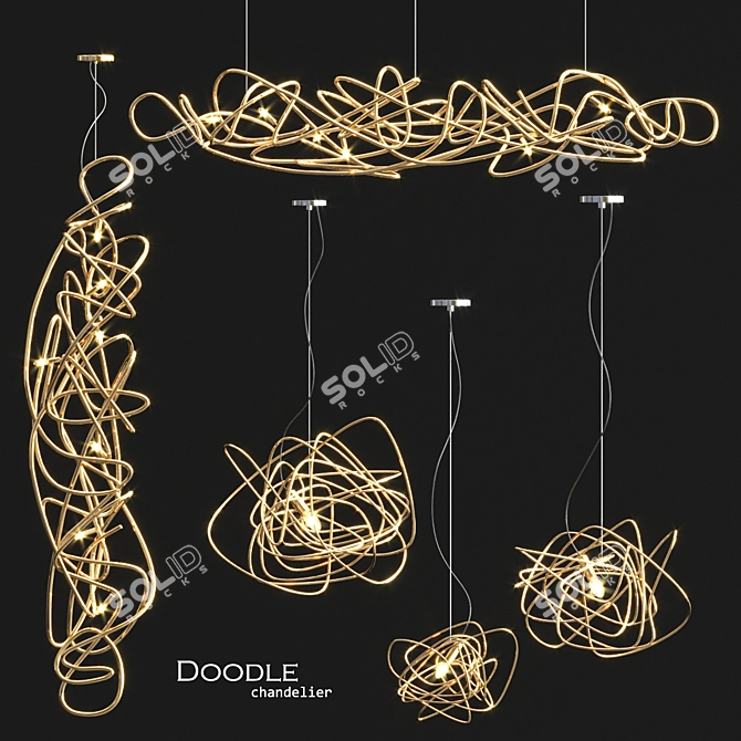 Modern Art-inspired Terzani Doodle 3D model image 1