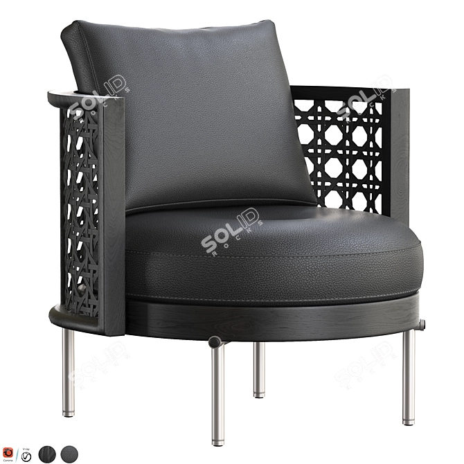 TORII NEST Contemporary Armchair 3D model image 1