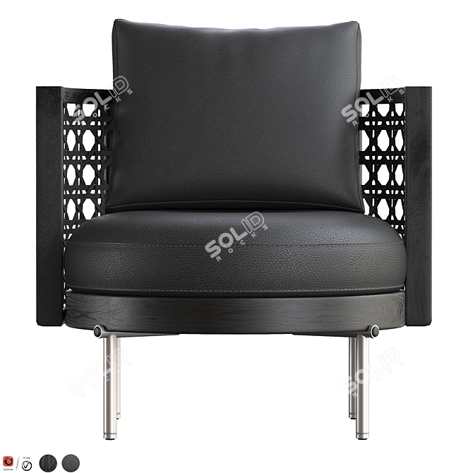 TORII NEST Contemporary Armchair 3D model image 2