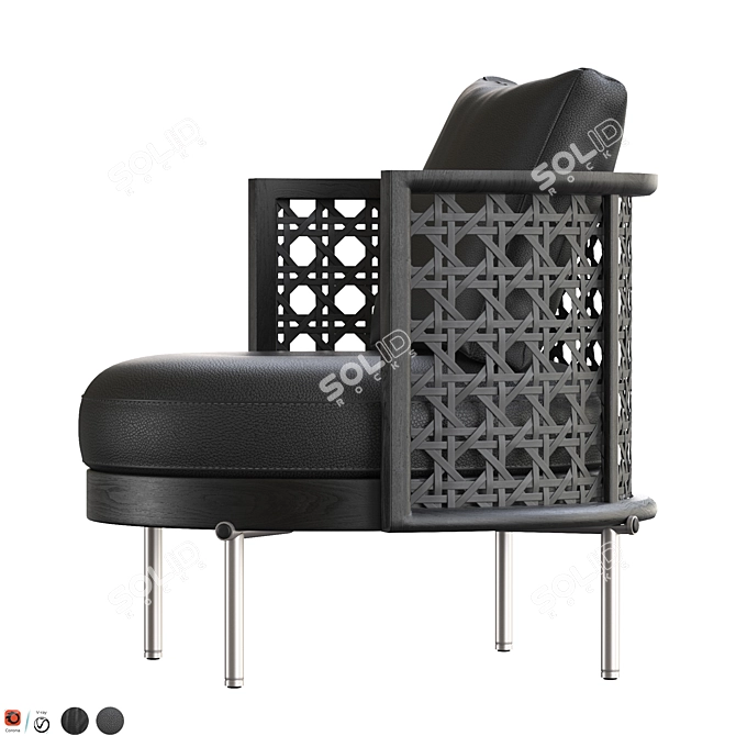 TORII NEST Contemporary Armchair 3D model image 3