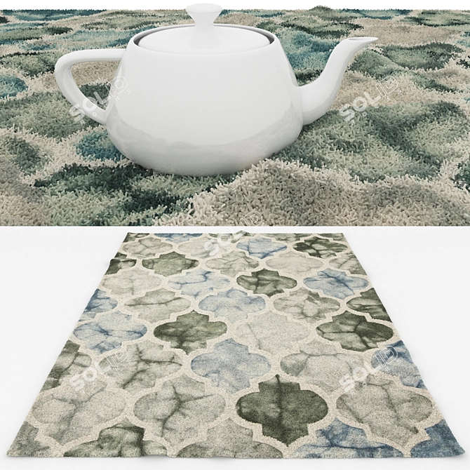 Versatile Set of 6 Rugs 3D model image 3