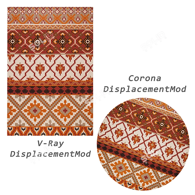 Versatile Set of 8 Rugs 3D model image 3