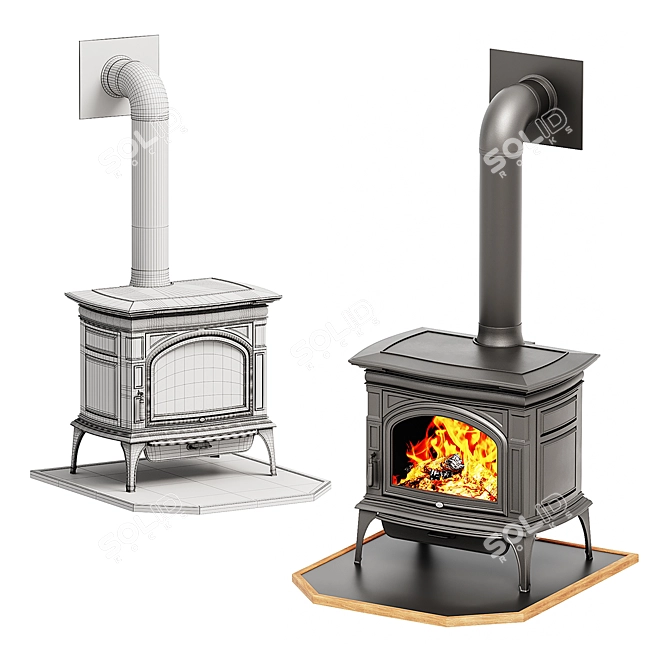 Title: Lopi Wood Burning Stove 3D model image 2